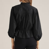 Entro | Pauline Pintuck Top - Black | Sweetest Stitch Boutique Richmond