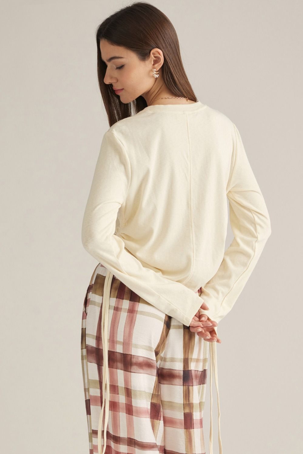 Entro | Courtney Long Sleeve Ruched Tee | Sweetest Stitch Boutique