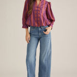 Entro | Carrie Striped Top Plum | Sweetest Stitch Boutique Richmond