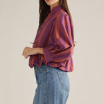 Entro | Carrie Striped Top Plum | Sweetest Stitch Boutique Richmond