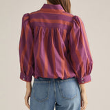 Entro | Carrie Striped Top Plum | Sweetest Stitch Boutique Richmond