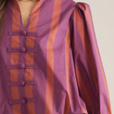 Entro | Carrie Striped Top Plum | Sweetest Stitch Boutique Richmond