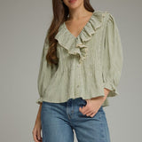 Entro | Lucy V-Neck Striped Top | Sweetest Stitch Boutique Richmond