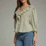Entro | Lucy V-Neck Striped Top | Sweetest Stitch Boutique Richmond
