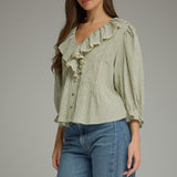 Entro | Lucy V-Neck Striped Top | Sweetest Stitch Boutique Richmond