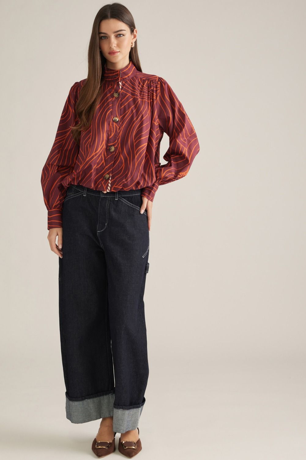 Entro | Sally Button Front Top | Sweetest Stitch Boutique Richmond VA
