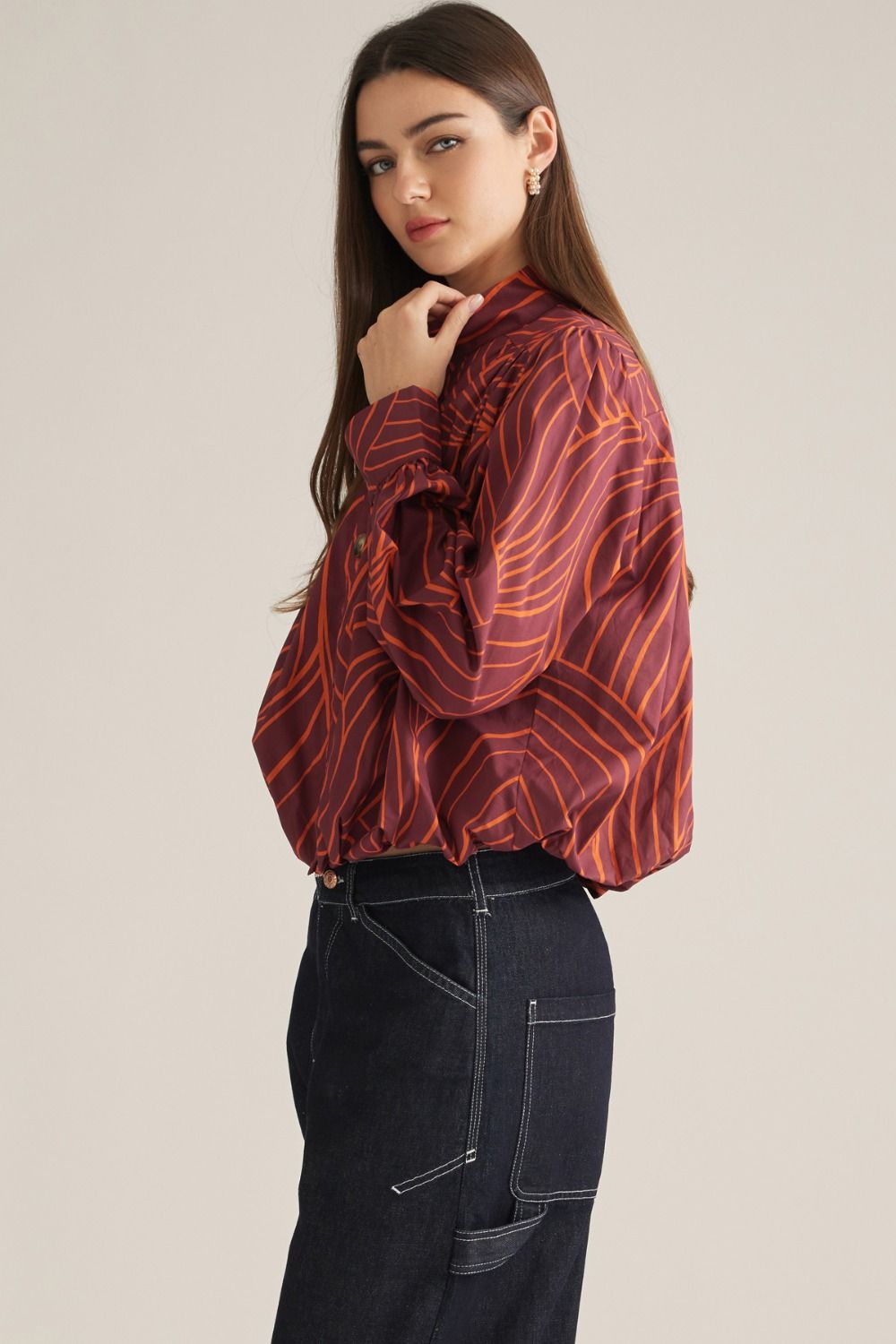 Entro | Sally Button Front Top | Sweetest Stitch Boutique Richmond VA