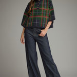Entro | Blake Plaid Sweater Navy | Sweetest Stitch Boutique Richmond