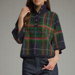 Entro | Blake Plaid Sweater Navy | Sweetest Stitch Boutique Richmond