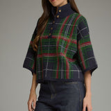 Entro | Blake Plaid Sweater Navy | Sweetest Stitch Boutique Richmond