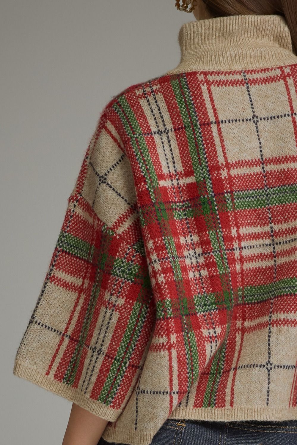 Entro | Blake Plaid Sweater Taupe | Sweetest Stitch Boutique Richmond