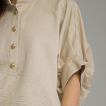 Entro | Pam Button Front Top | Sweetest Stitch Boutique Richmond VA