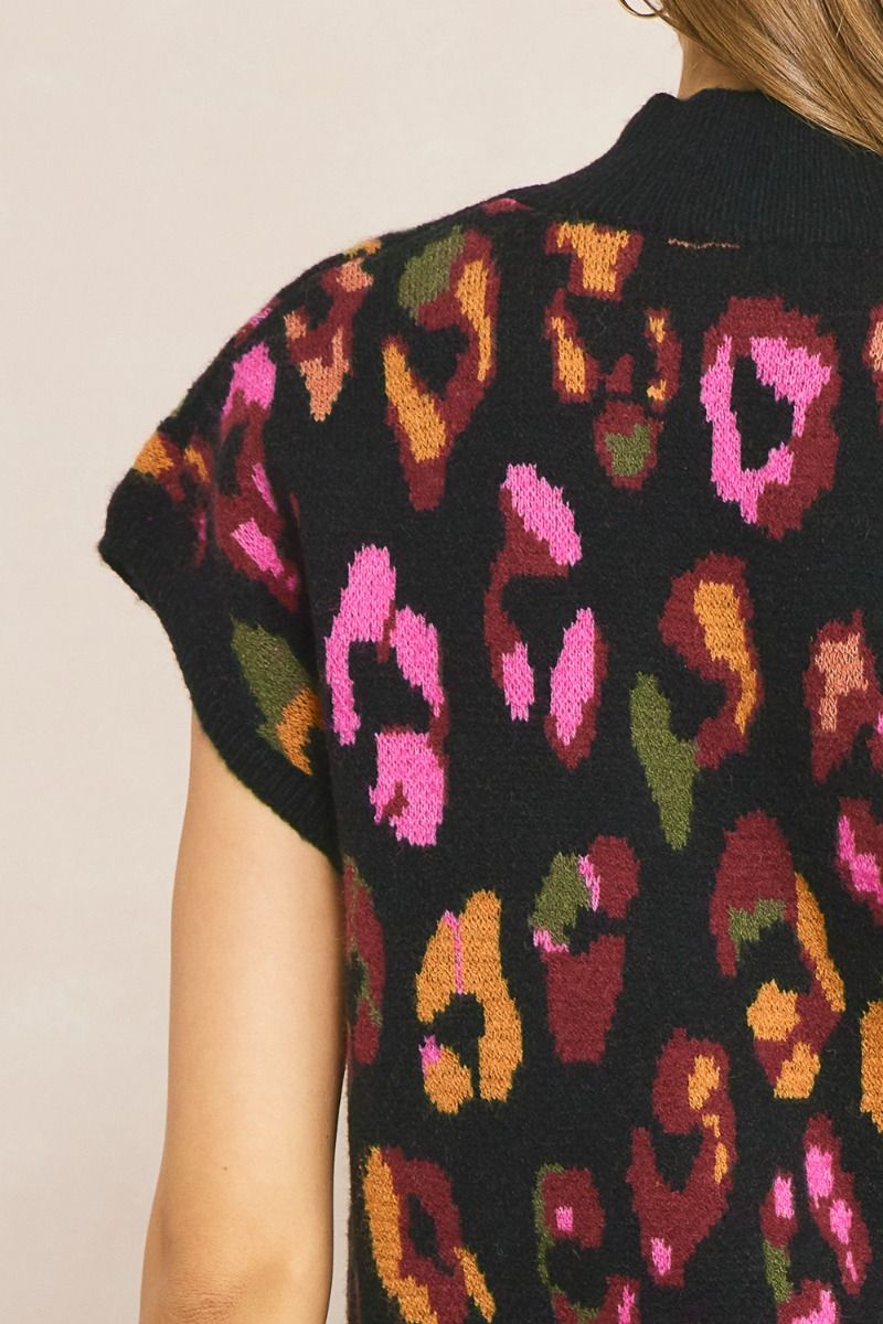 Entro | Colorful Leopard Knit Top | Sweetest Stitch Online Boutique