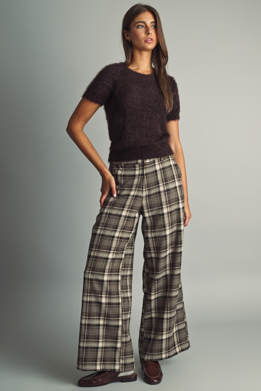 Miou Muse | Holli Fuzzy Short Sleeve Sweater | Sweetest Stitch RVA