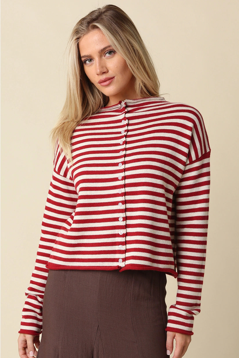 Olivaceous | Michelle Striped Cardigan | Sweetest Stitch Boutique RVA