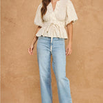 Strut & Bolt | Tracie Puff Sleeve Peplum Top | Sweetest Stitch Boutique