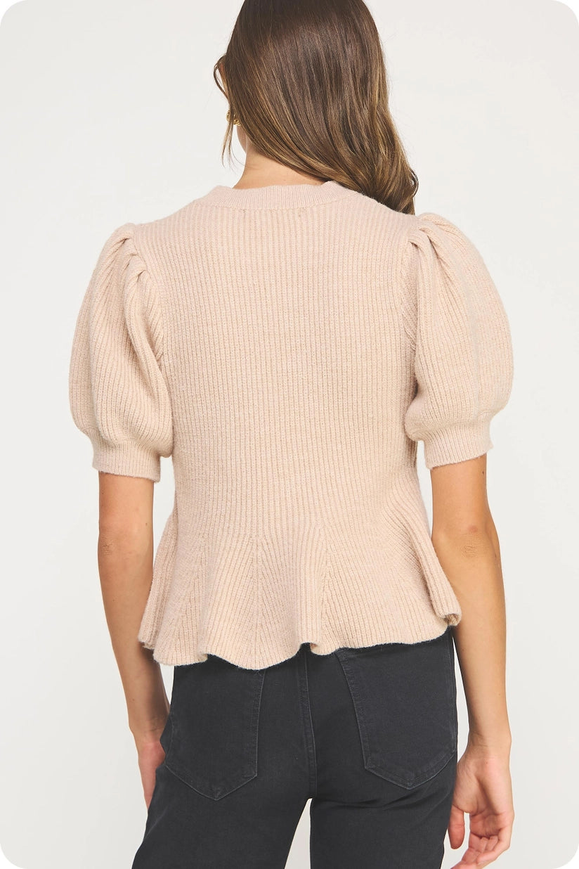 Strut & Bolt | Erin Peplum Sweater | Sweetest Stitch Boutique Richmond