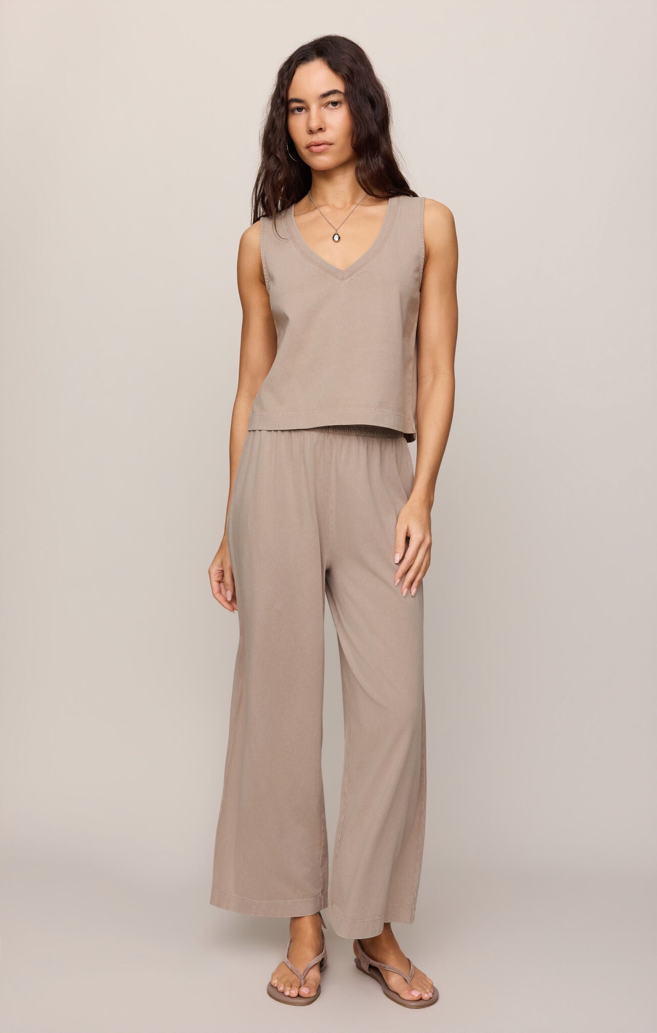 Z Supply | Sloane V-Neck Top - Stone Gray | Sweetest Stitch Boutique