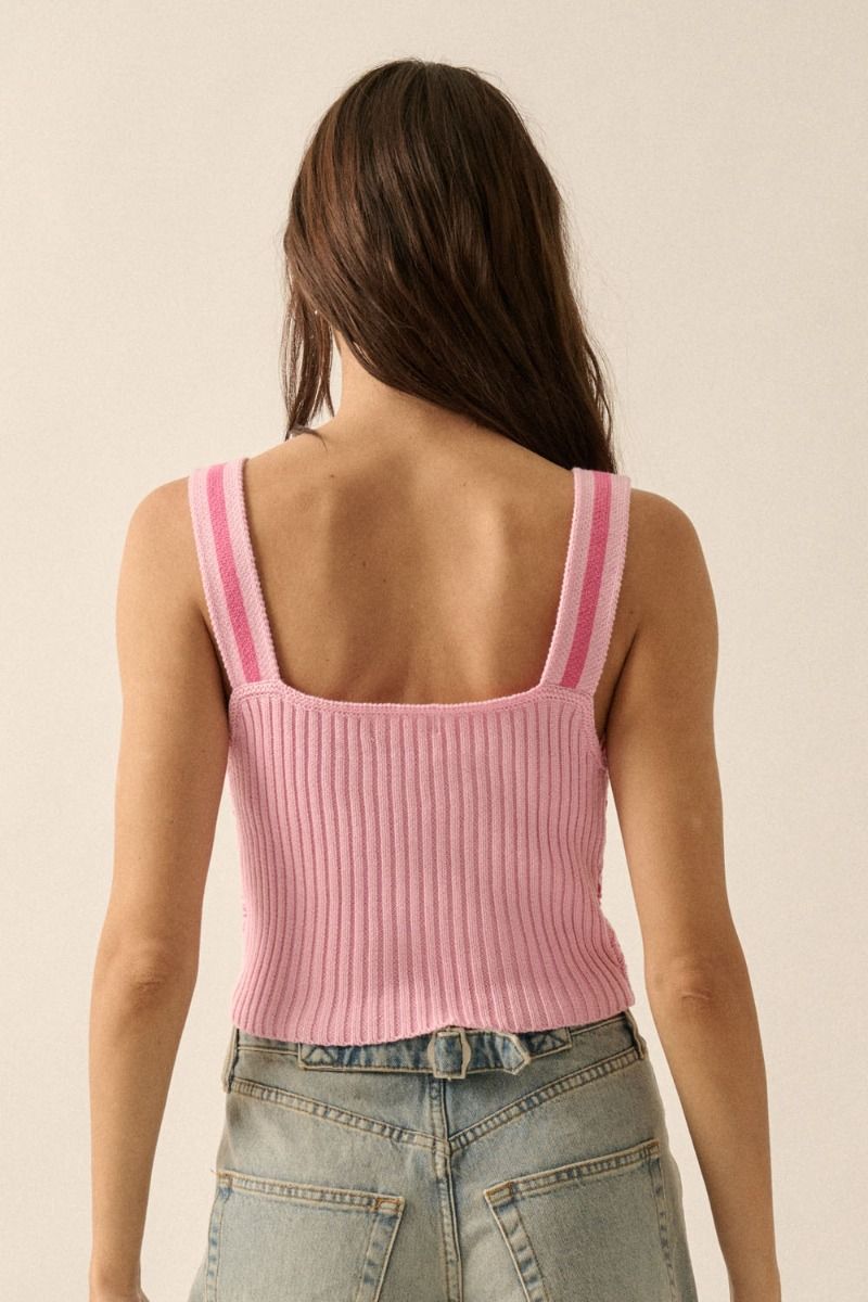 Promesa | Pink Crochet Crop Top | Sweetest Stitch Online Boutique