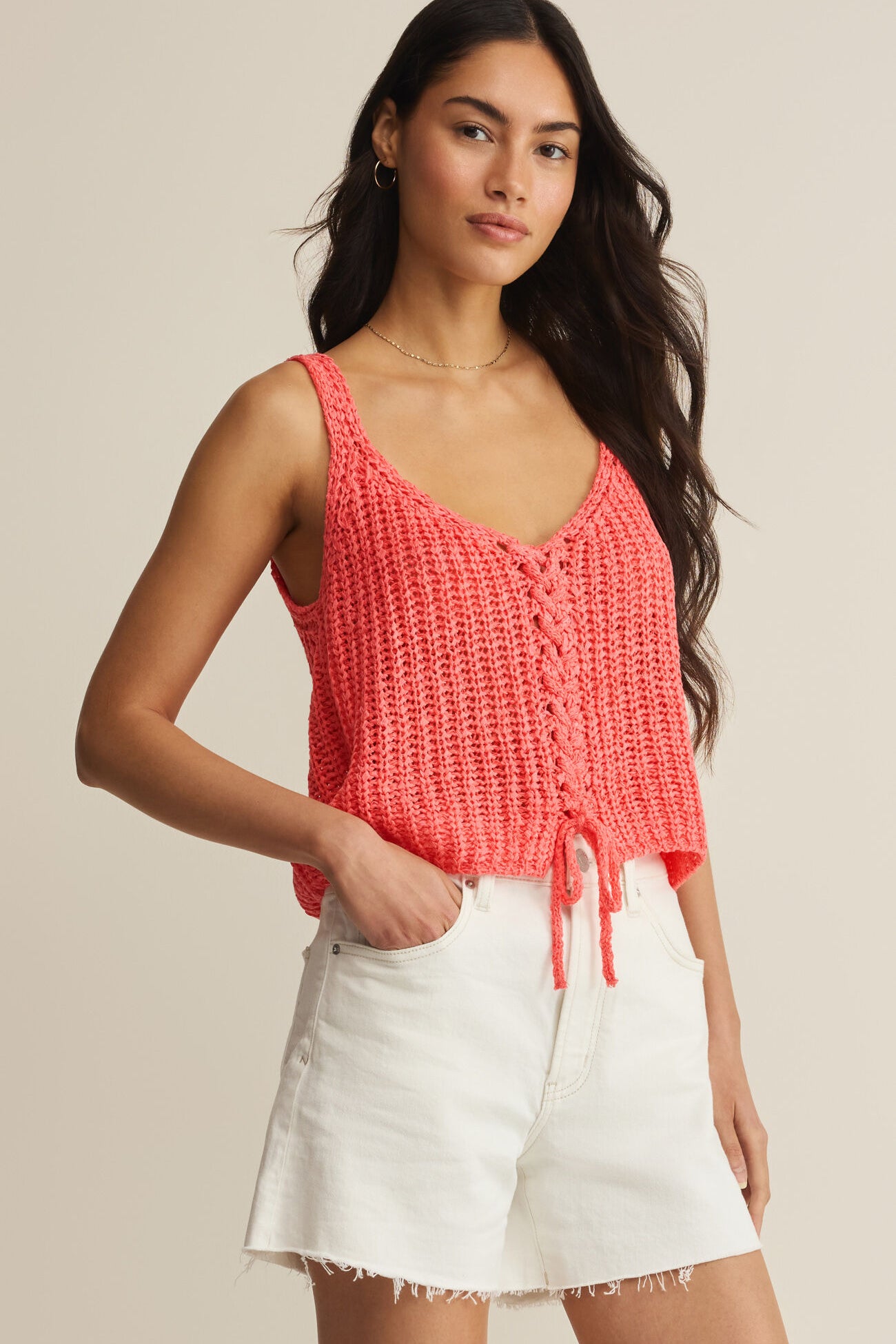 Z Supply | Tate Lace Up Top | Sweetest Stitch Boutique Richmond VA