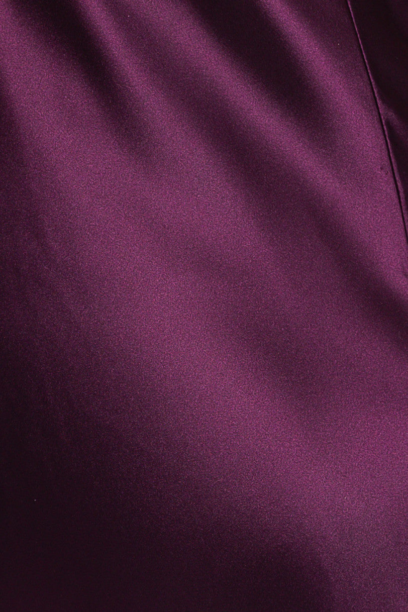 Le Lis | Purple Satin Wedding Guest Dress | Sweetest Stitch Online