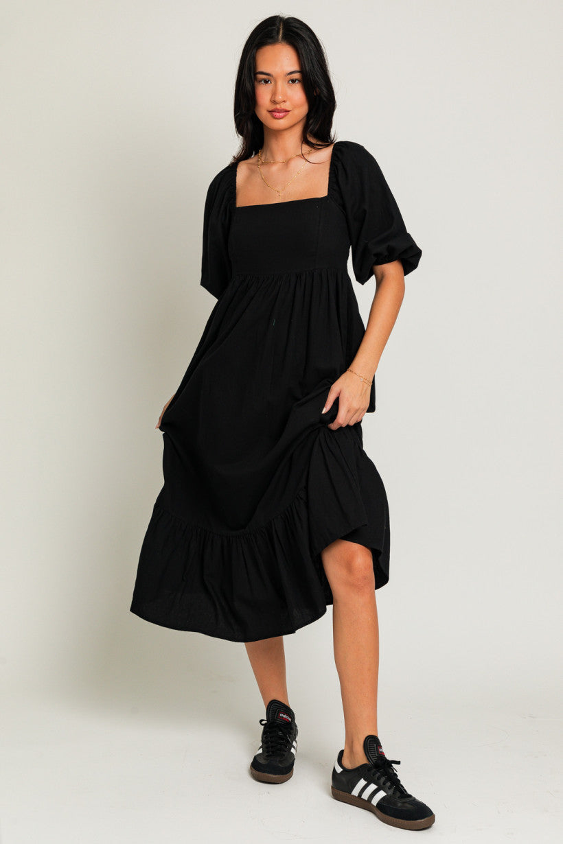 Le Lis | Black Short Sleeve Maxi Dress | Sweetest Stitch Women&#39;s