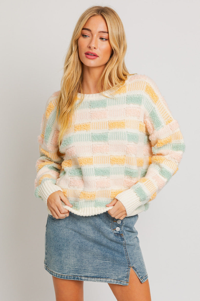 Le Lis | Textured Oversized Sweater | Sweetest Stitch Boutique