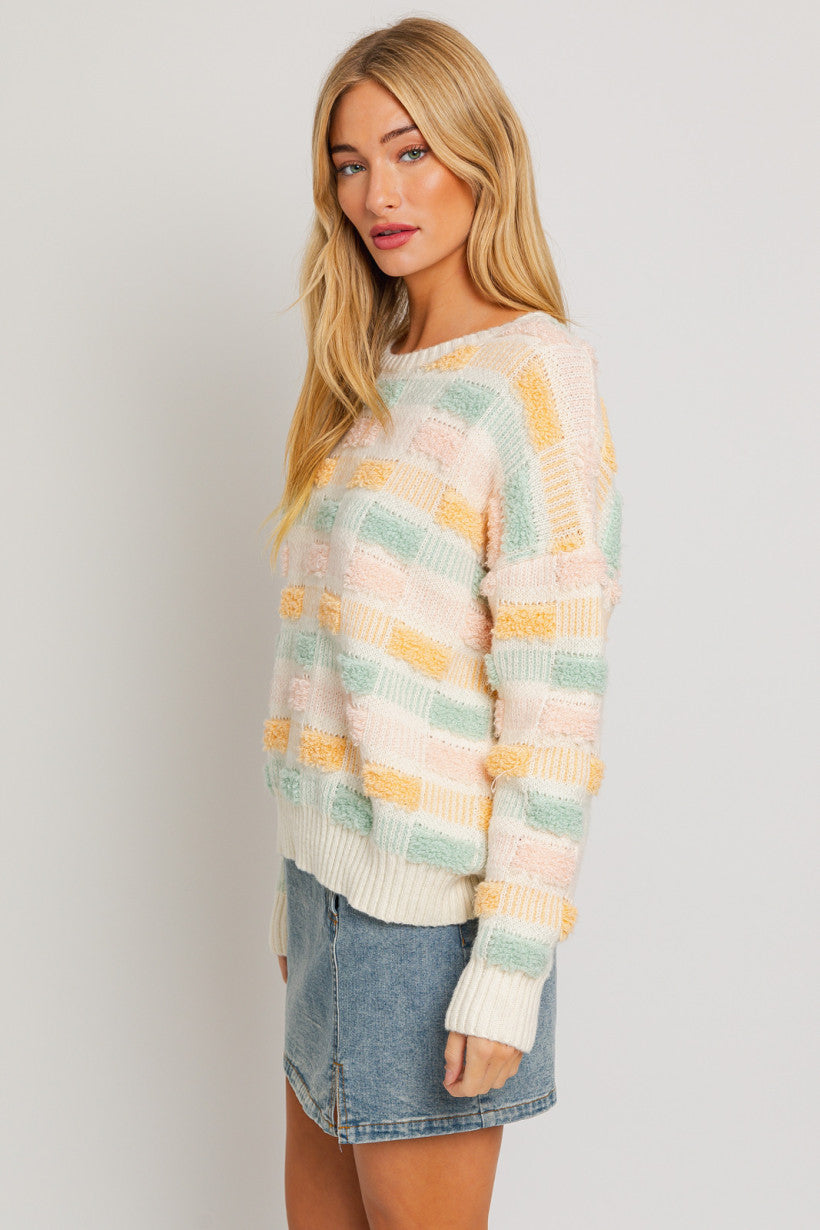 Le Lis | Textured Oversized Sweater | Sweetest Stitch Boutique