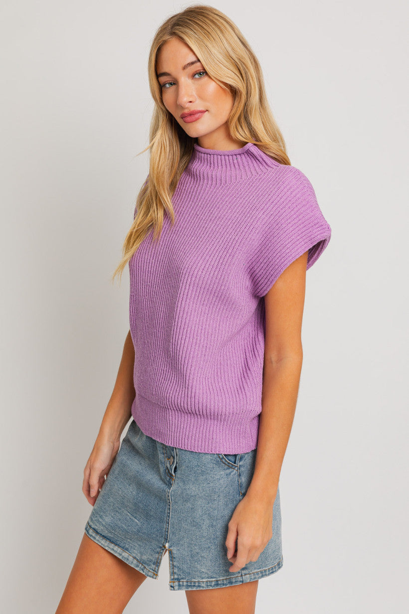 Le Lis | Lavender Knit Vest | Sweetest Stitch Women&#39;s Online Boutique