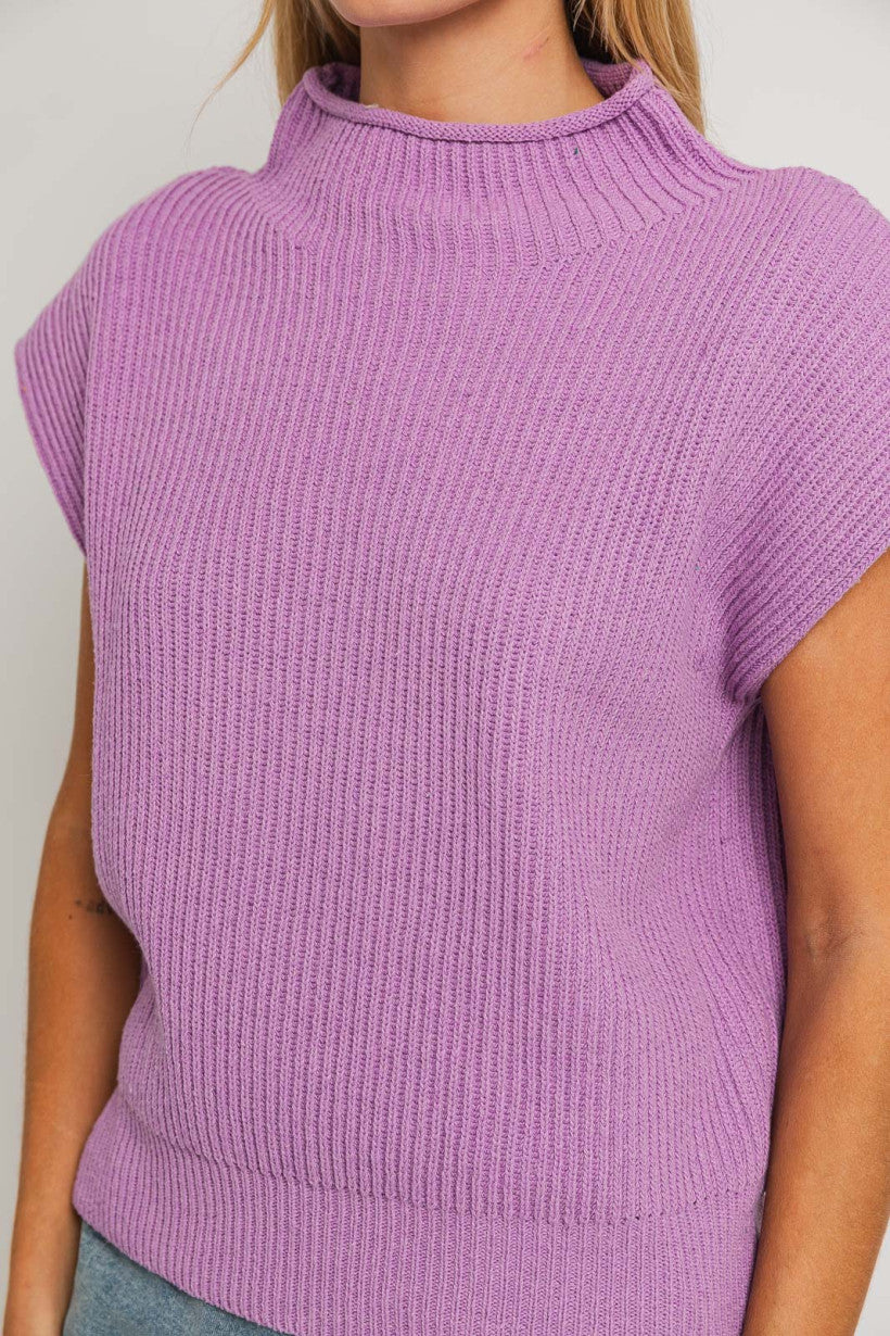 Le Lis | Lavender Knit Vest | Sweetest Stitch Women&#39;s Online Boutique