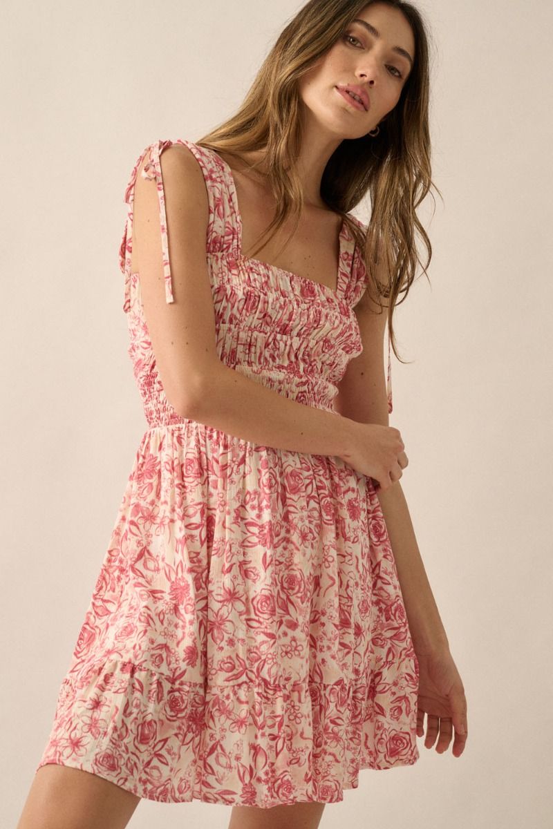 Promesa | Sleeveless Pink Floral Mini Dress | Sweetest Stitch RVA