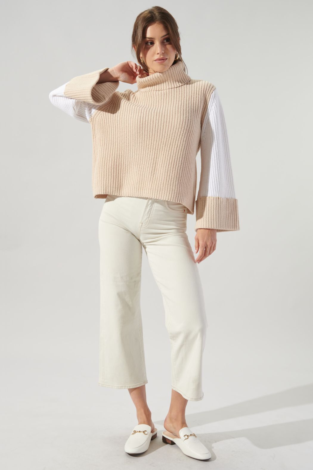 Sugar Lips | Neutral Colorblock Sweater | Sweetest Stitch Boutique