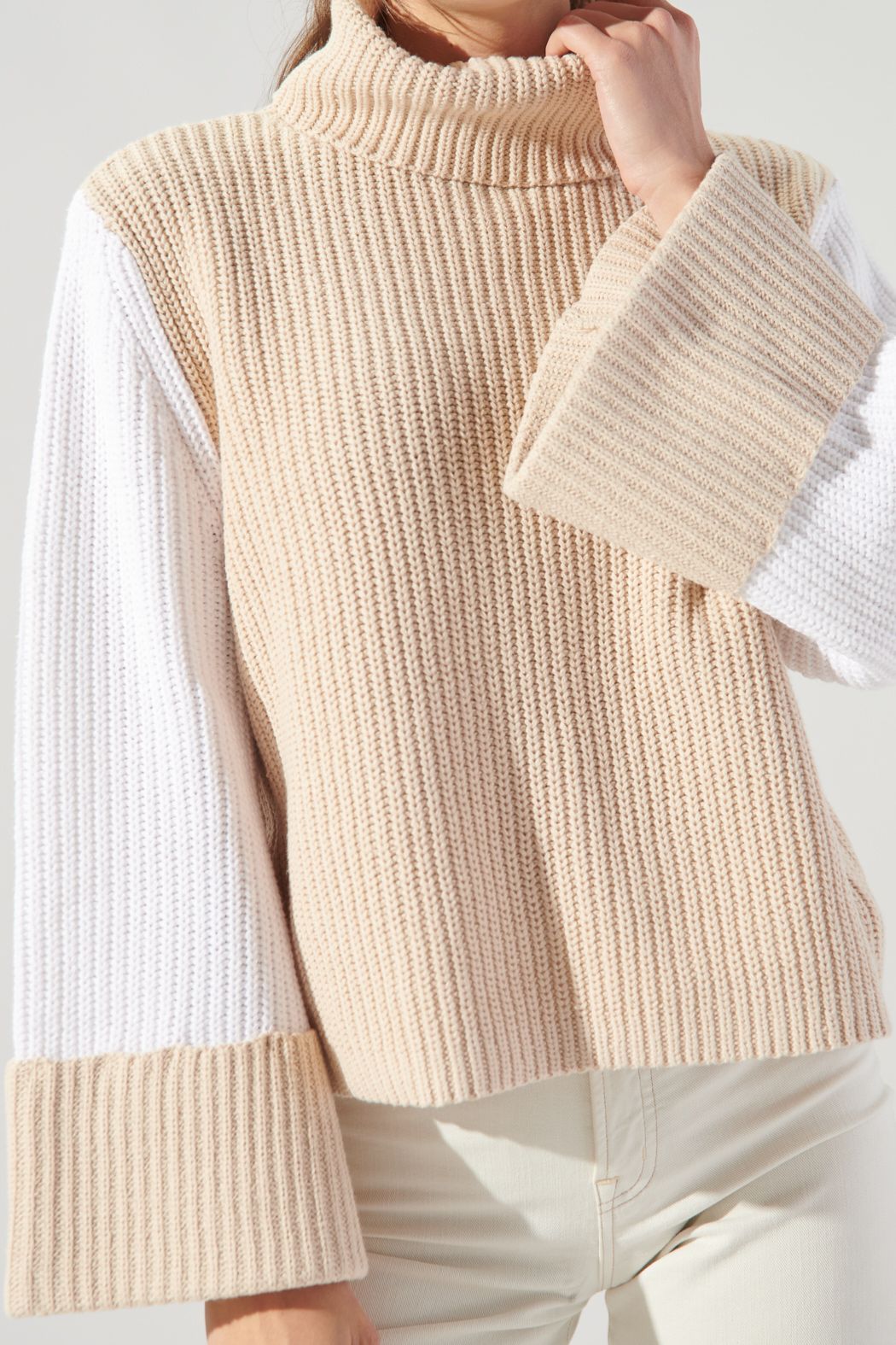Sugar Lips | Neutral Colorblock Sweater | Sweetest Stitch Boutique