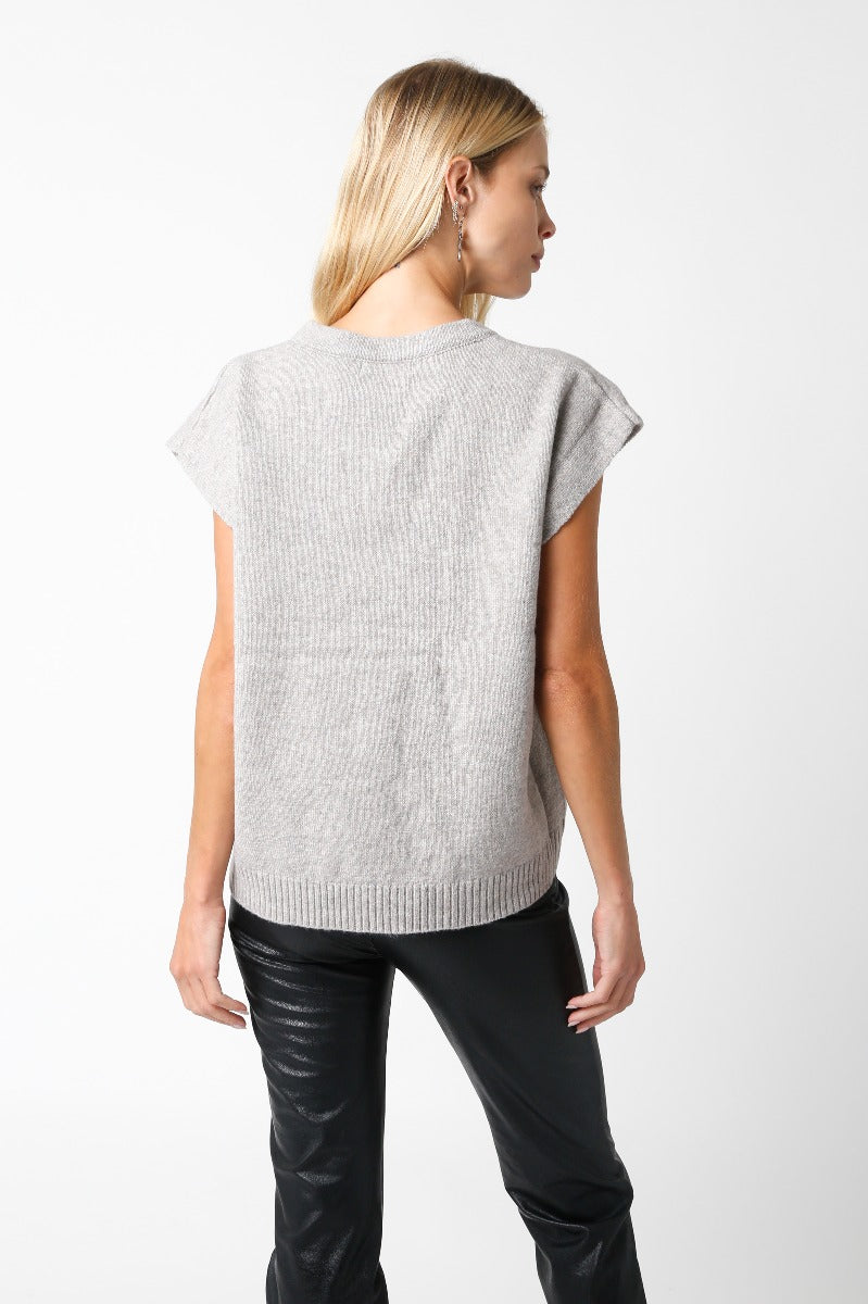 Olivaceous | V-Neck Relaxed Fit Knit Top | Sweetest Stitch Online