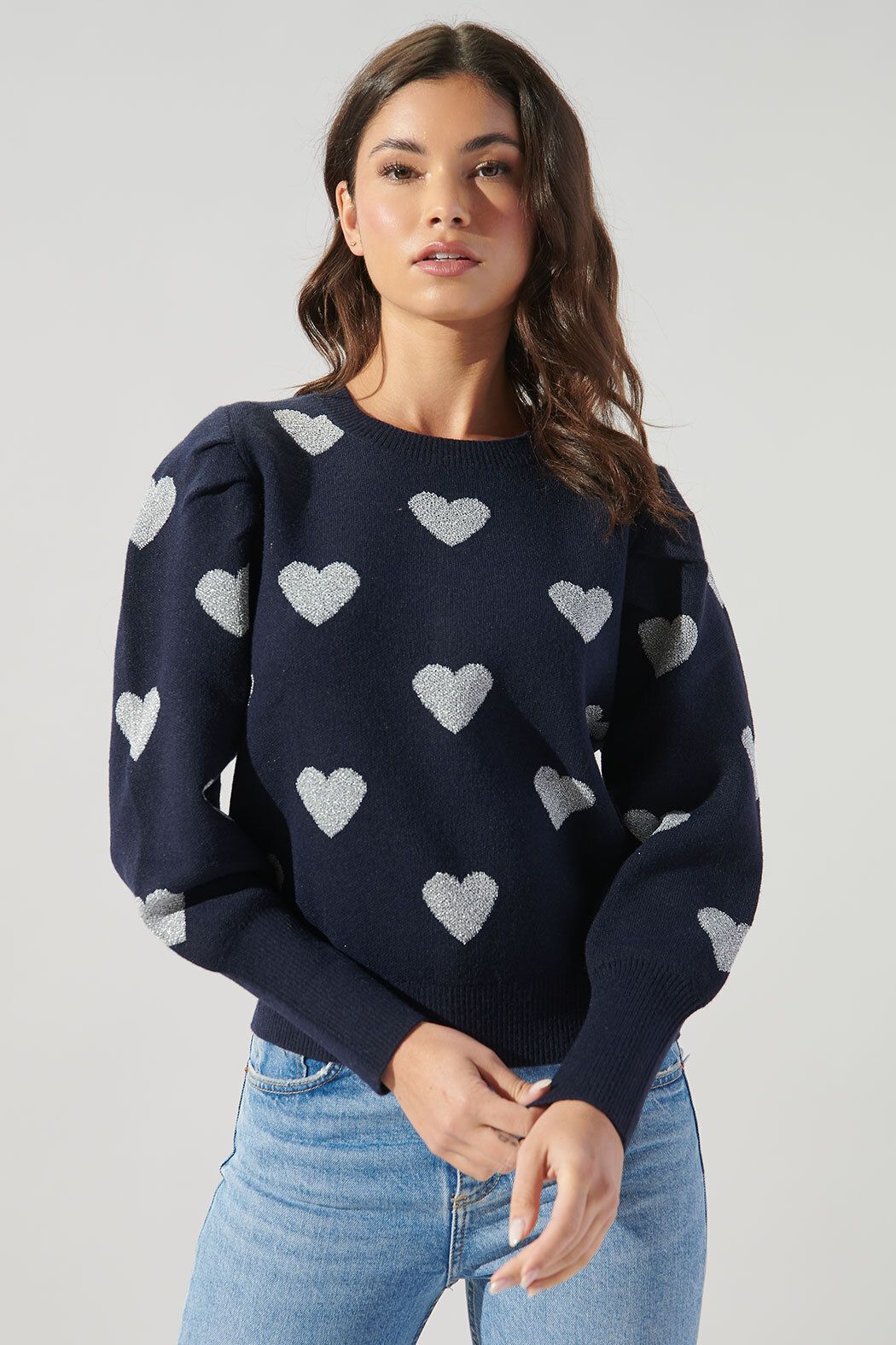 Sugar Lips | Navy Heart Sweater | Sweetest Stitch Online Boutique