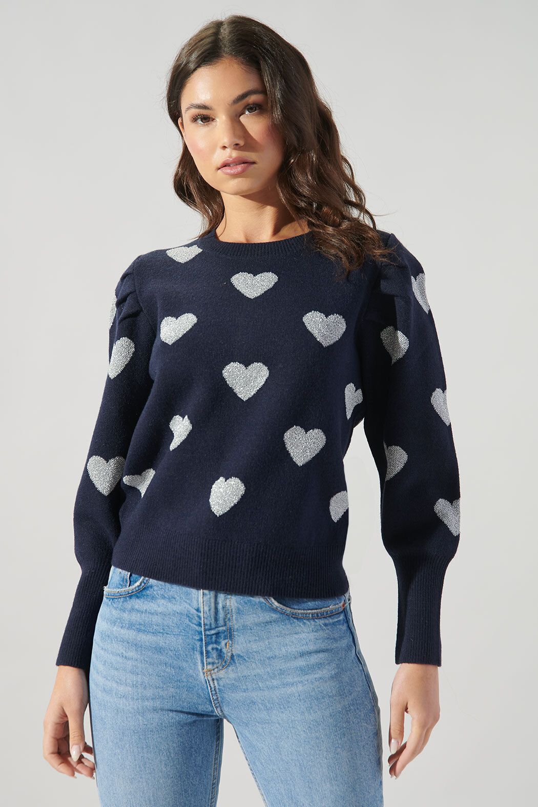 Sugar Lips | Navy Heart Sweater | Sweetest Stitch Online Boutique