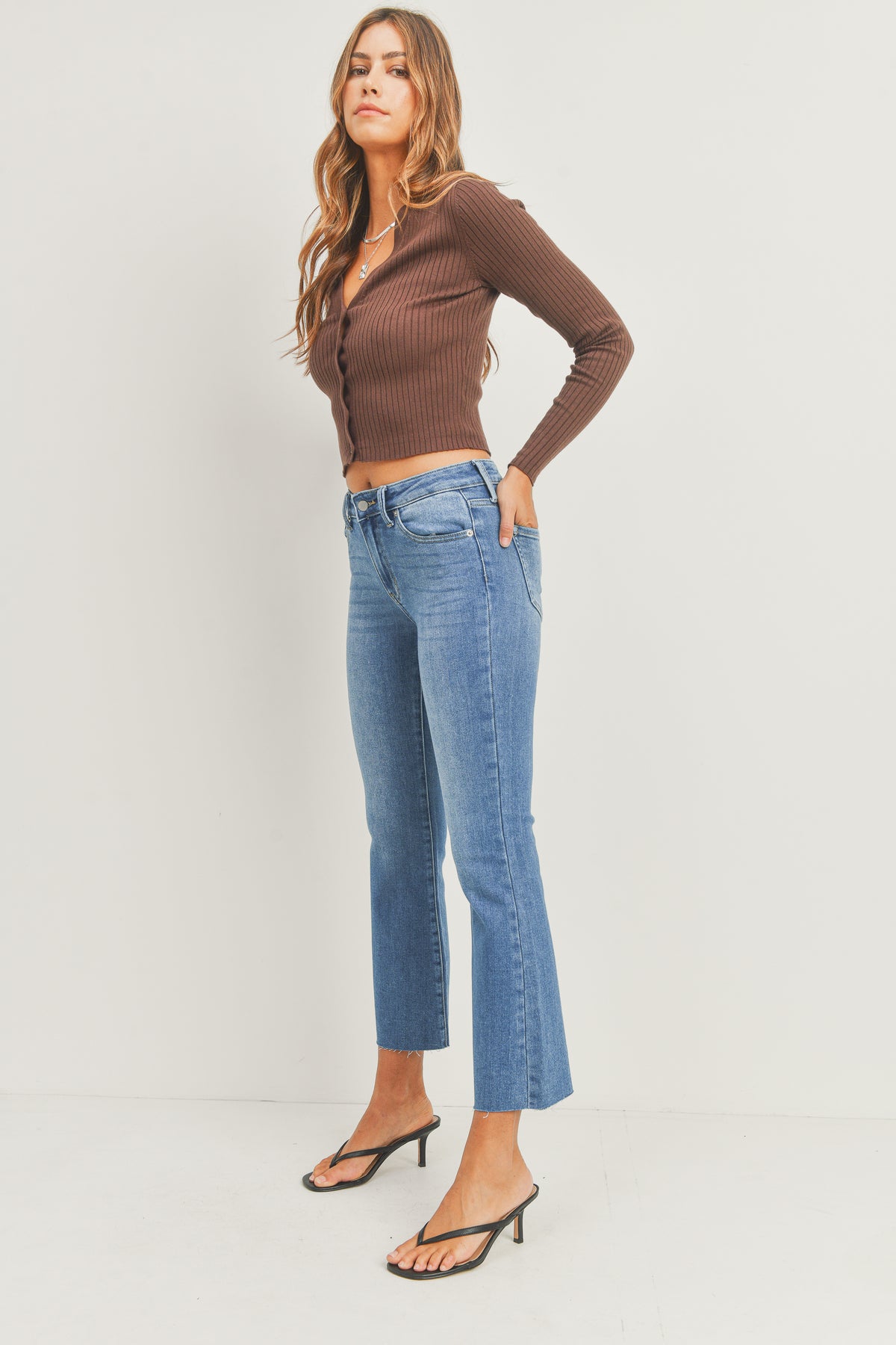 Just Black Denim | Cropped Flare Jeans for Women | Sweetest Stitch