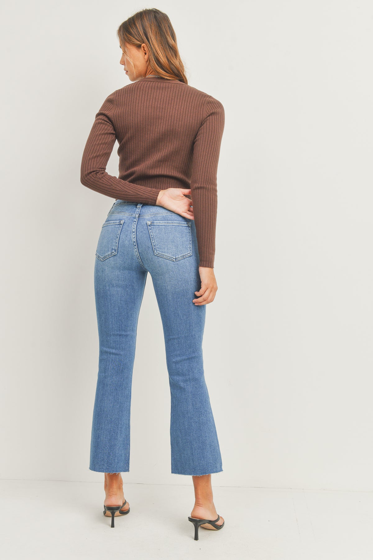 Just Black Denim | Cropped Flare Jeans for Women | Sweetest Stitch