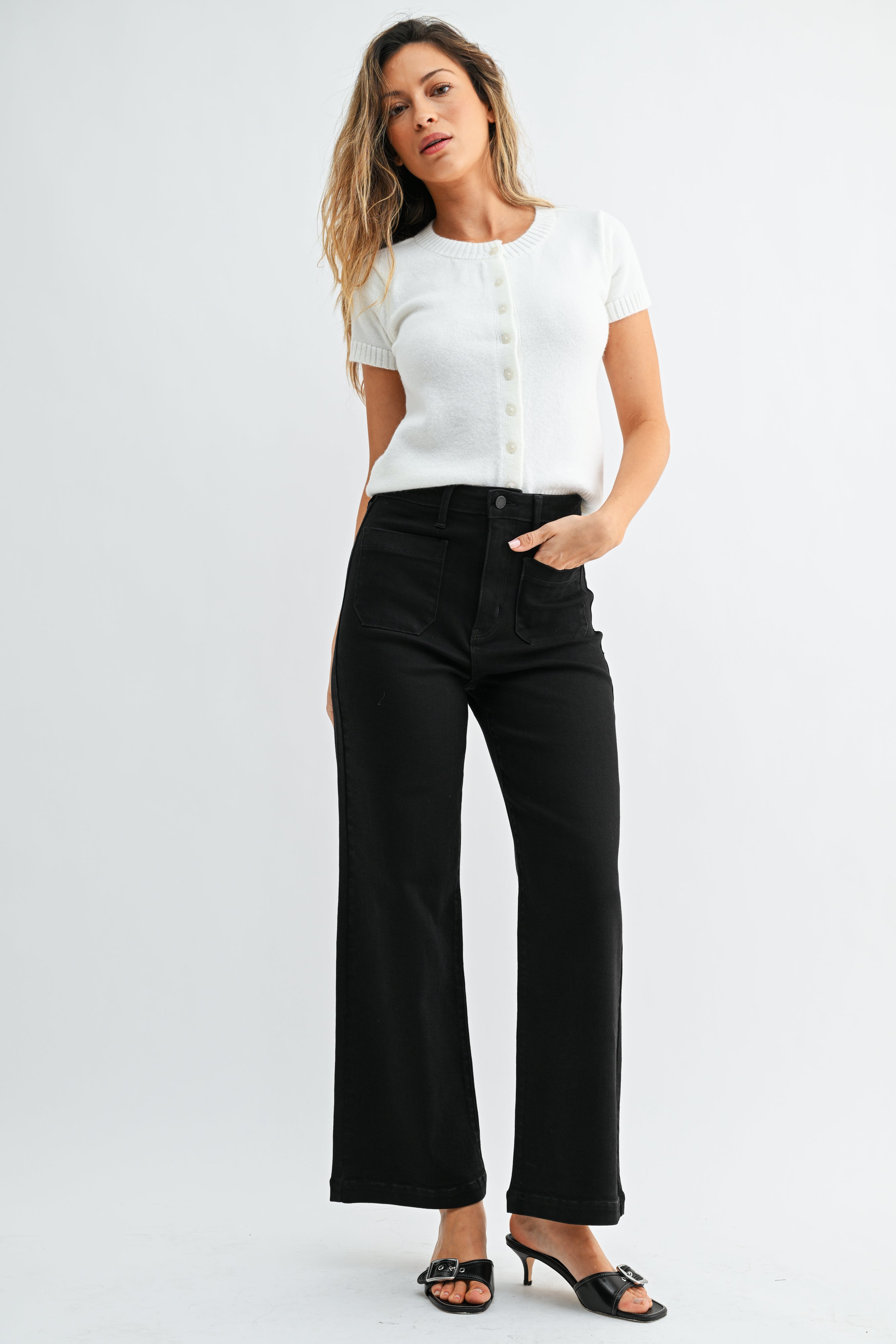 Just Black Denim | Emmy Wide Leg Jeans | Sweetest Stitch Boutique