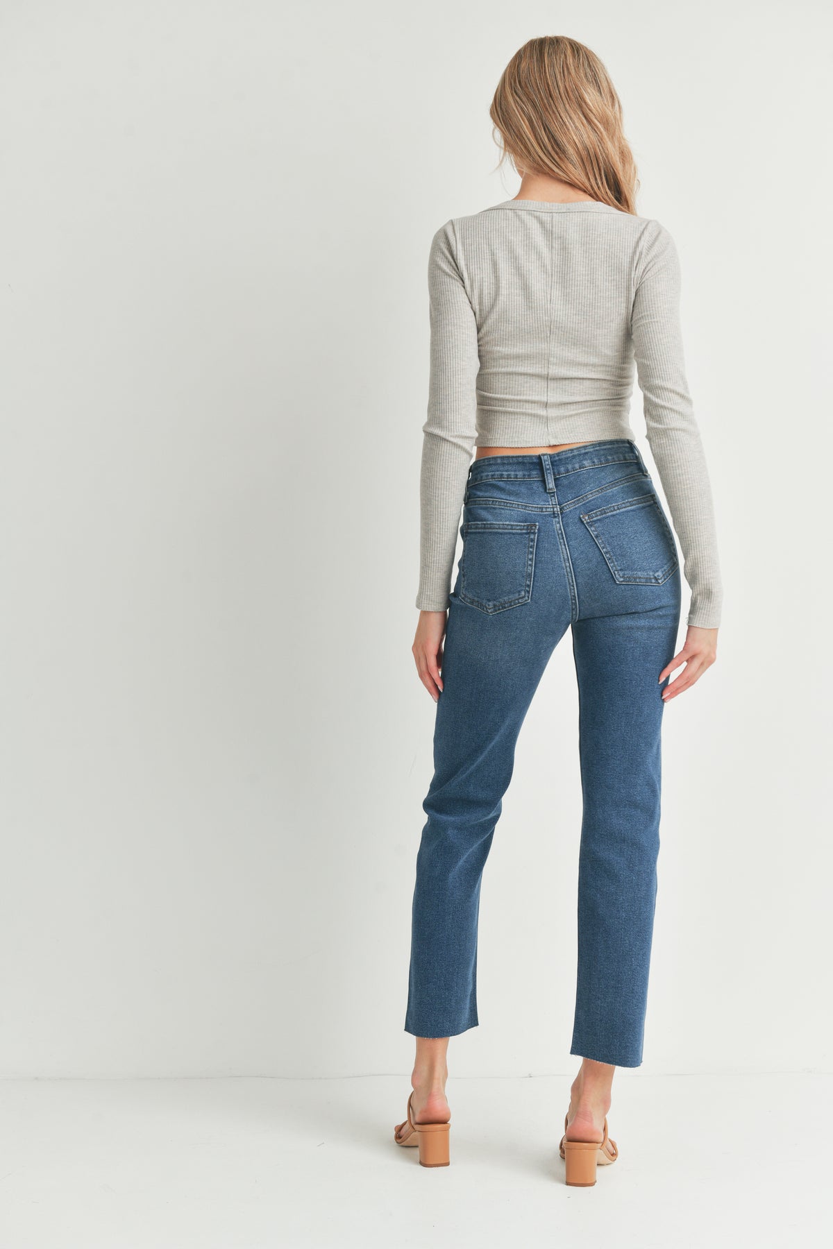 Just Black Denim | Dark Wash Straight Jeans | Sweetest Stitch 