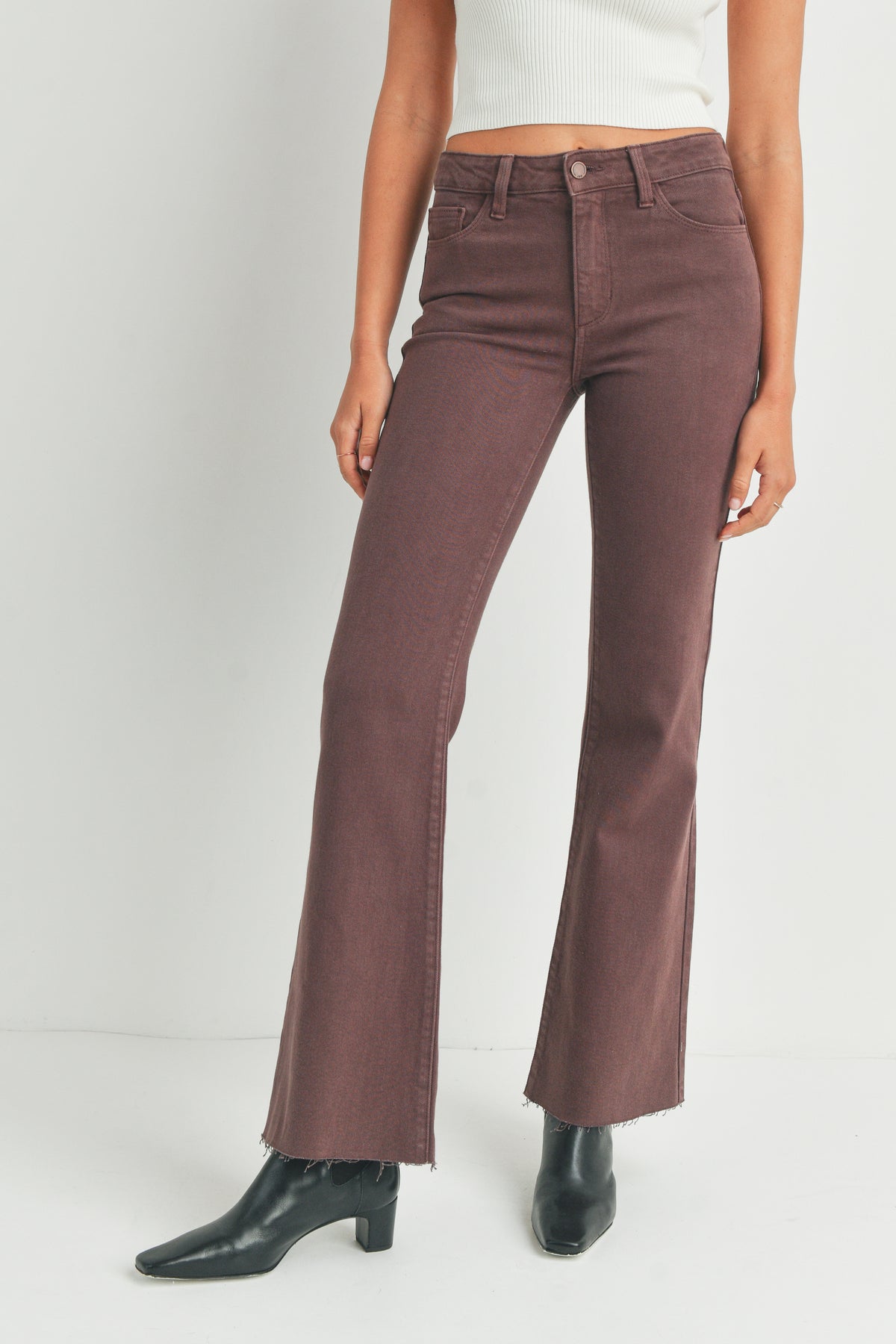 Just Black Denim | Brown Flare Jeans | Sweetest Stitch Boutique