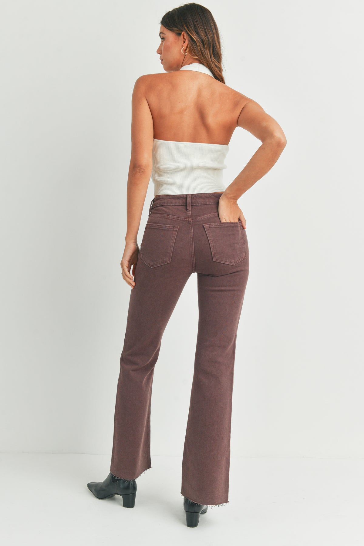 Just Black Denim | Brown Flare Jeans | Sweetest Stitch Boutique