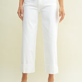 Just Black Denim | Paulina Cuffed Wide Leg Jeans | Sweetest Stitch