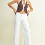 Just Black Denim | Paulina Cuffed Wide Leg Jeans | Sweetest Stitch