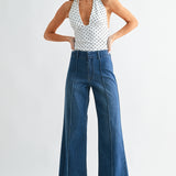 Just Black Denim | Pintuck Wide Leg Jeans | Sweetest Stitch Boutique