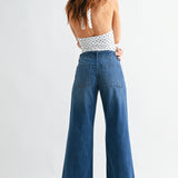 Just Black Denim | Pintuck Wide Leg Jeans | Sweetest Stitch Boutique
