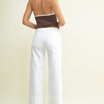 Just Black Denim | Paulina Cuffed Wide Leg Jeans | Sweetest Stitch