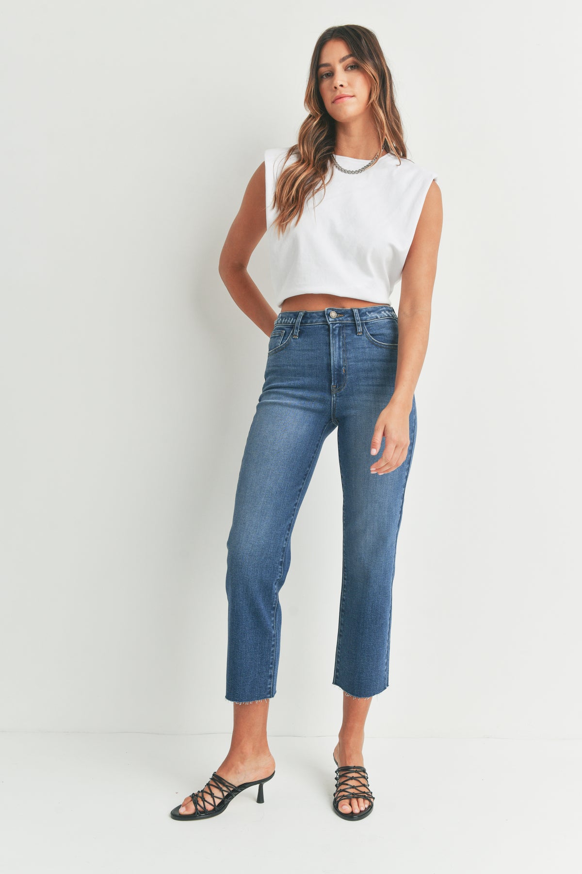Just Black Denim | Dark Classic Straight Jeans | Sweetest Stitch