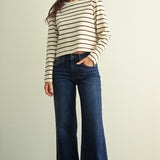 Just Black Denim | Giselle Wide Leg Jeans - Dark | Sweetest Stitch