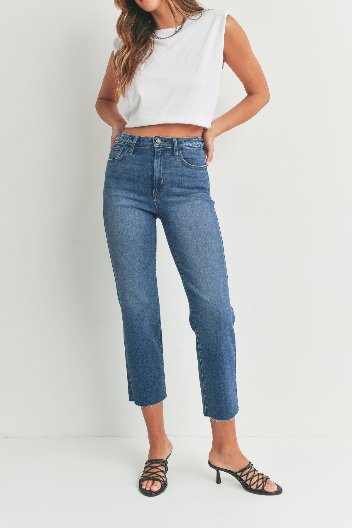 Just Black Denim | Dark Classic Straight Jeans | Sweetest Stitch
